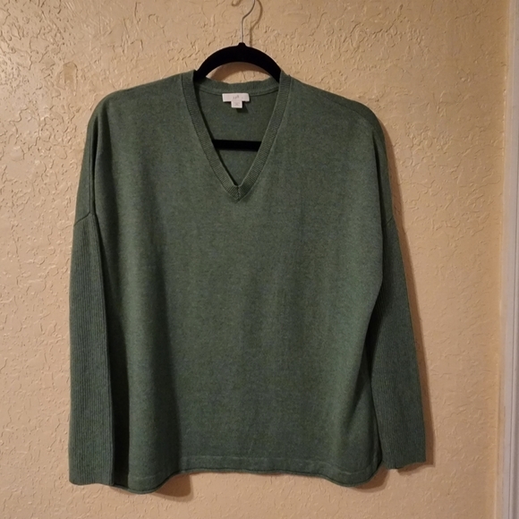 J.Jill Sweater Womens, Green, Wool Blend, Casual, Contemporary, Lightw - Picture 1 of 5